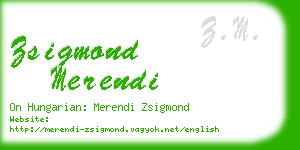 zsigmond merendi business card